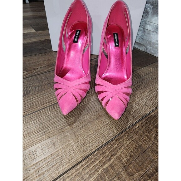 Nine West Women's Favant Fuchsia Pink Suede Heels Pointed Toe Size 9.5M - Picture 5 of 8